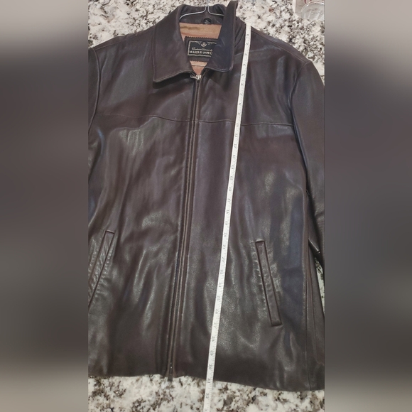 Harold Powell Brown Leather Jacket XL - Picture 10 of 10